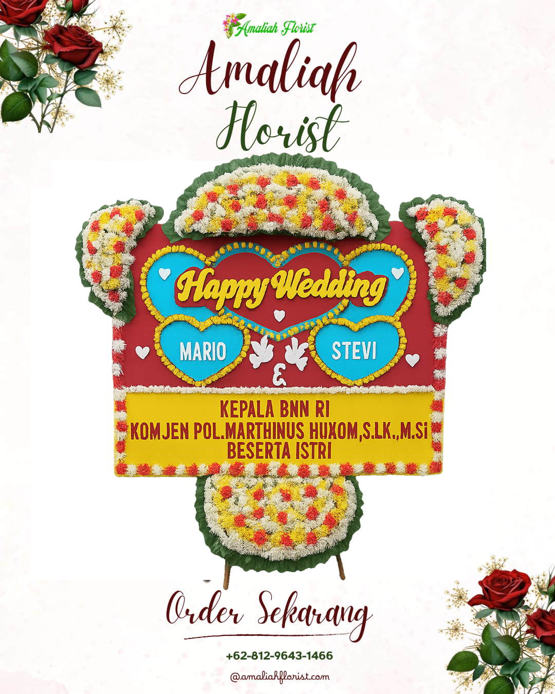 Papan Bunga Pernikahan Panongan